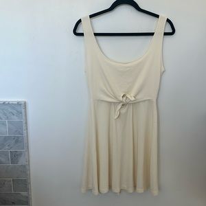 L*Space Topanga Tie Front Ribbed Mini Dress Ivory M